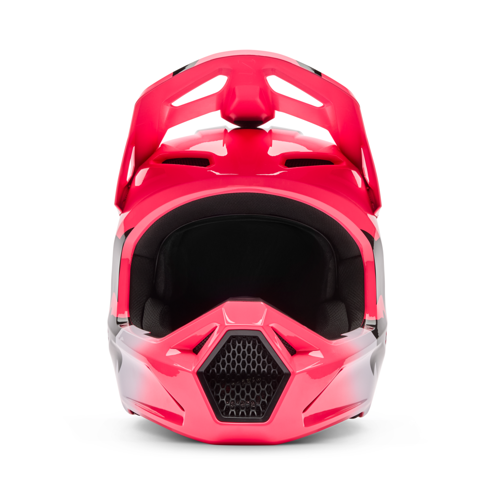 Fox Racing Yth V1 Shield Motocross Helm in PINK