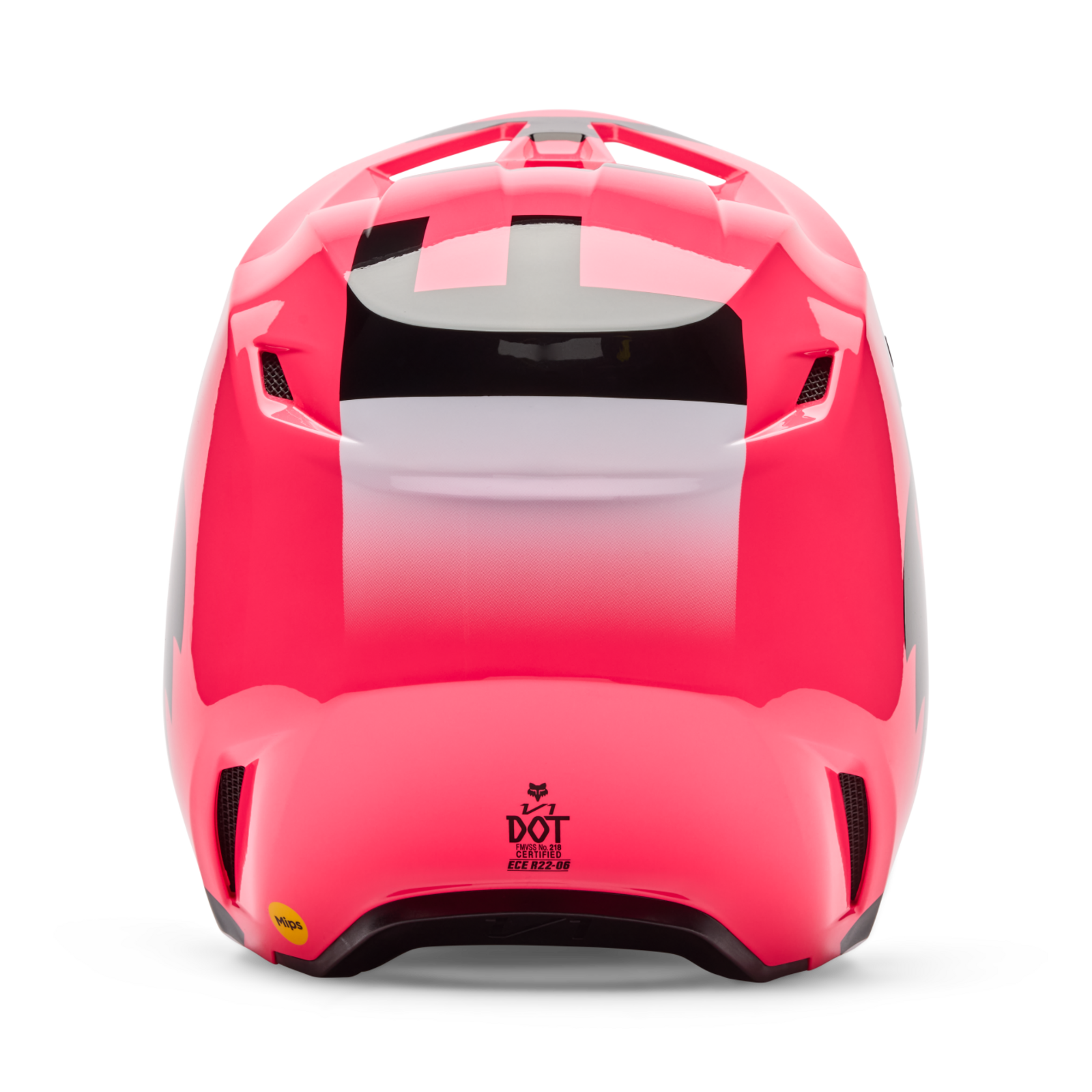 Fox Racing Yth V1 Shield Motocross Helm in PINK