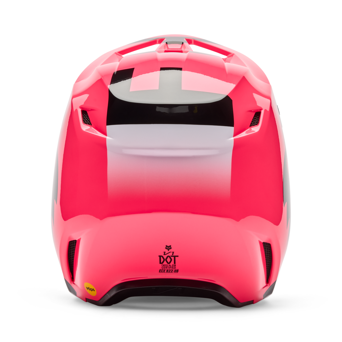 Fox Racing Yth V1 Shield Motocross Helm in PINK
