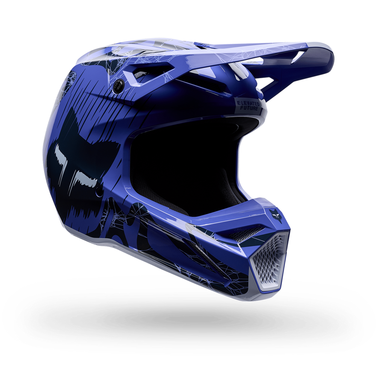 Fox Racing Yth V1 Diffuse SE Motocross Helm in BLAU