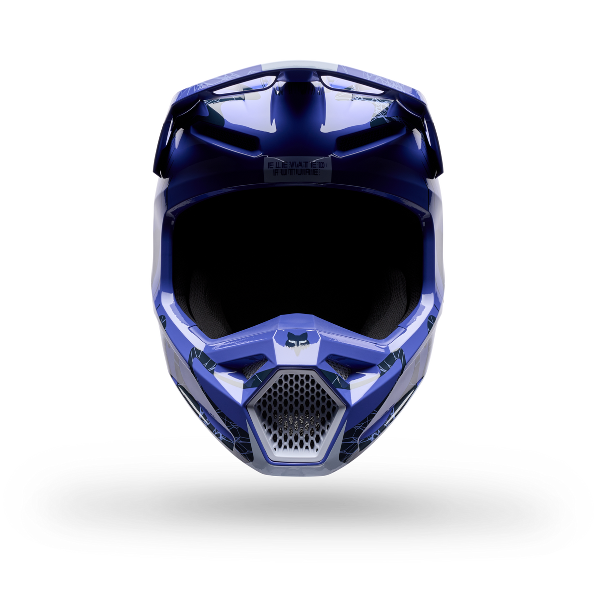 Fox Racing Yth V1 Diffuse SE Motocross Helm in BLAU