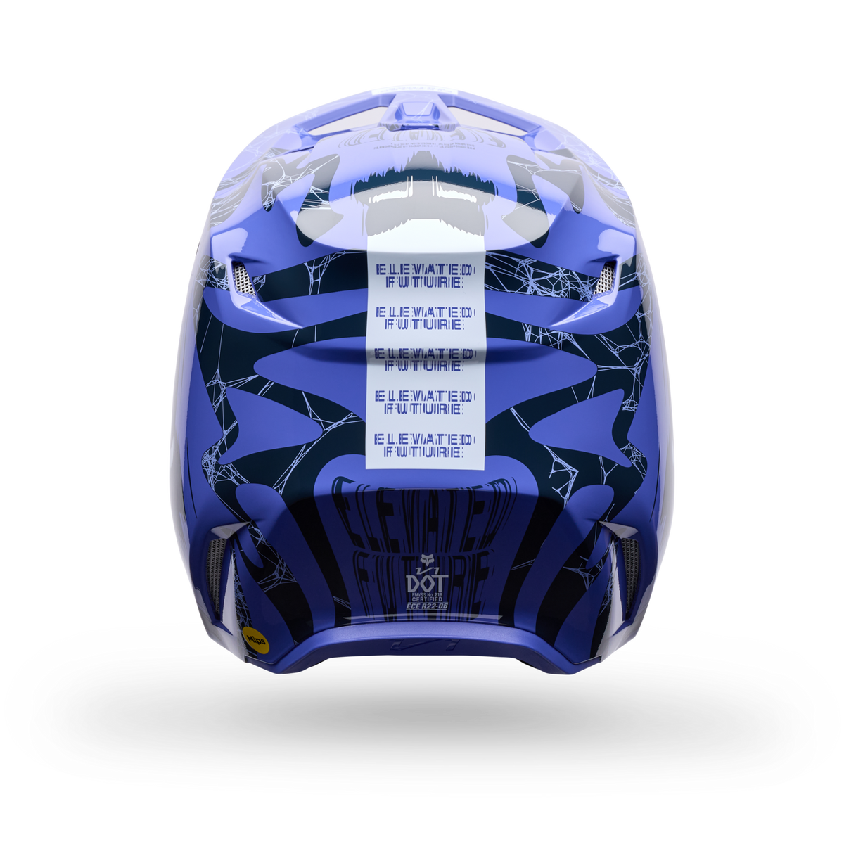 Fox Racing Yth V1 Diffuse SE Motocross Helm in BLAU