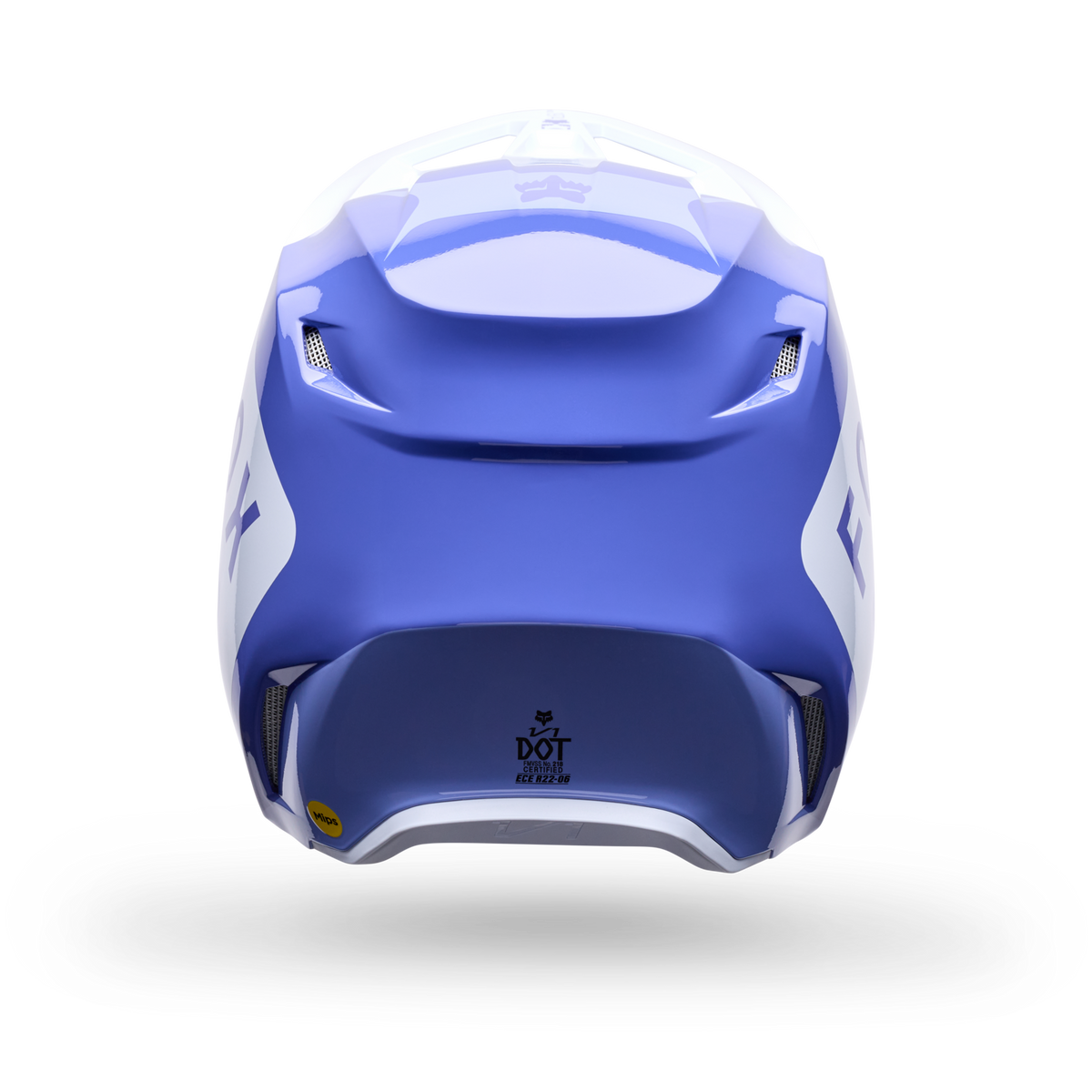 Fox Racing Yth V1 Noble Motocross Helm in BLAU
