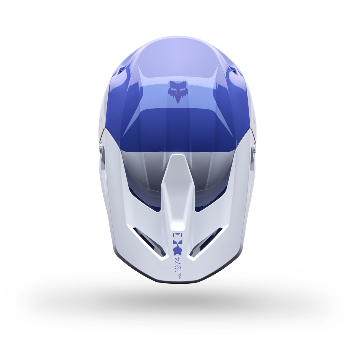 Fox Racing Yth V1 Noble Motocross Helm in BLAU