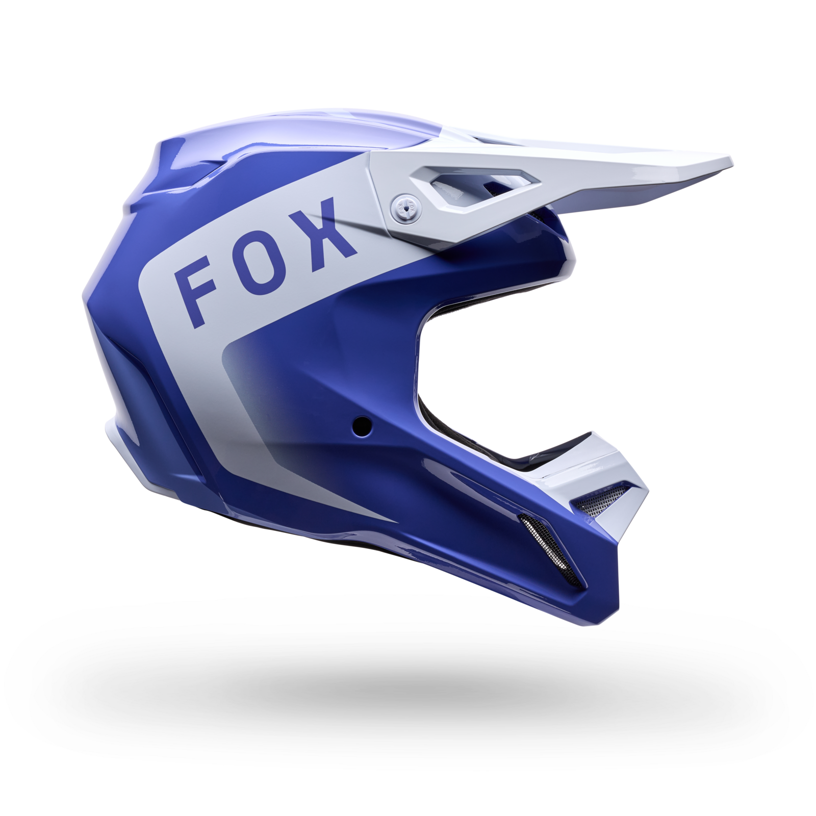 Fox Racing Yth V1 Noble Motocross Helm in BLAU