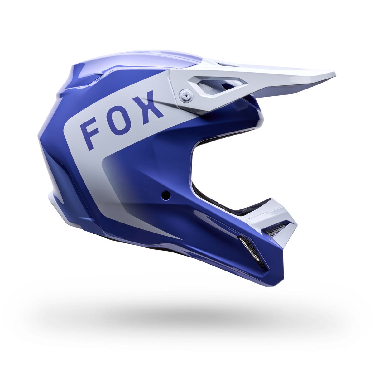 Fox Racing Yth V1 Noble Motocross Helm in BLAU