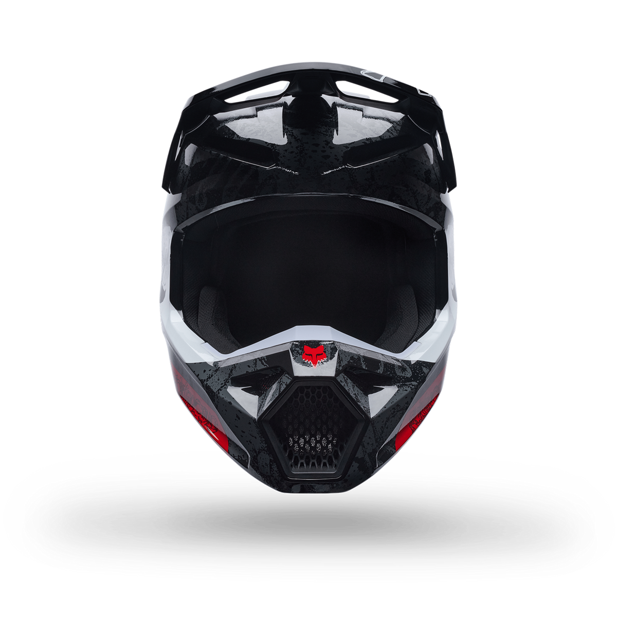 Fox Racing Yth V1 Abyss Helmet in SCHWARZ