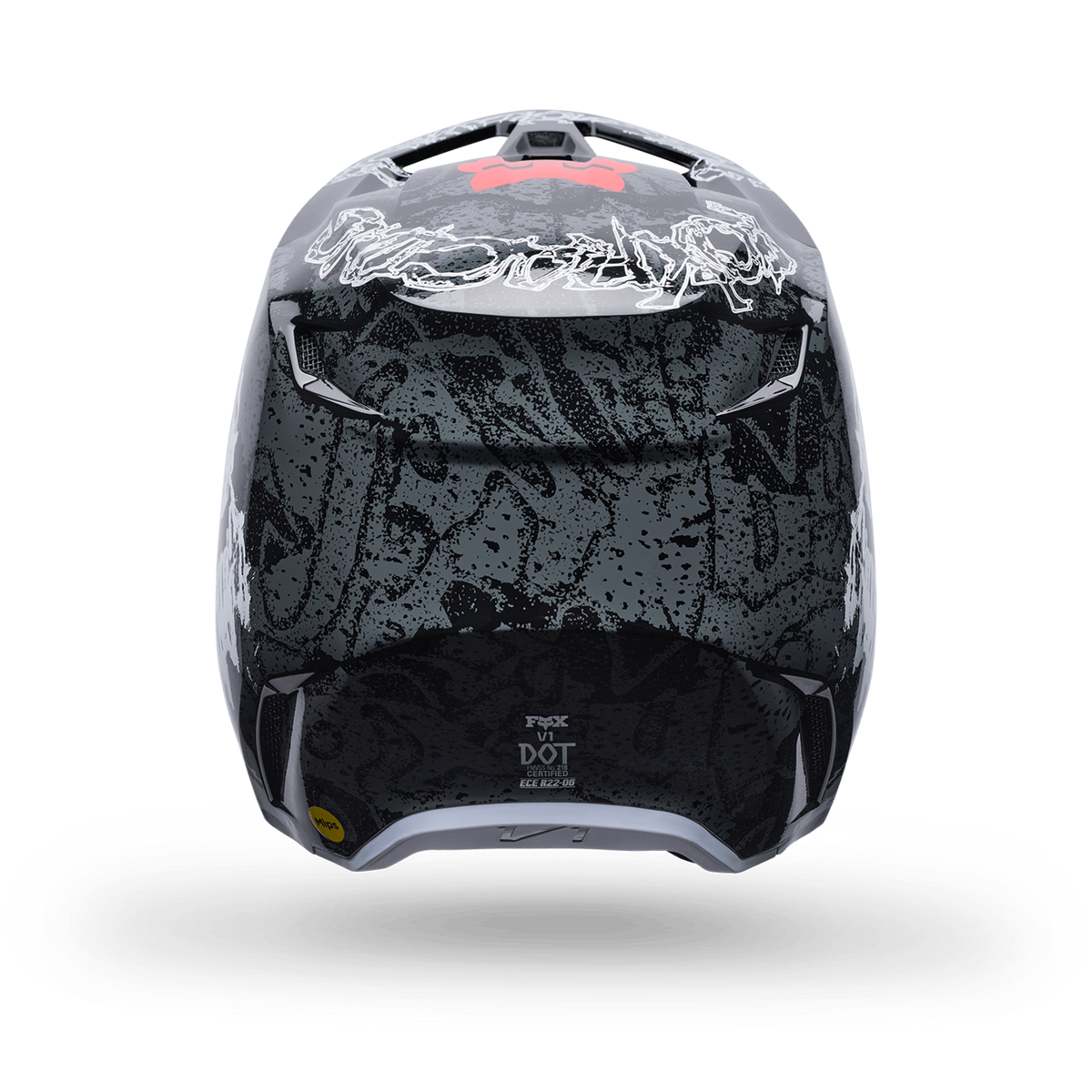 Fox Racing Yth V1 Abyss Helmet in SCHWARZ