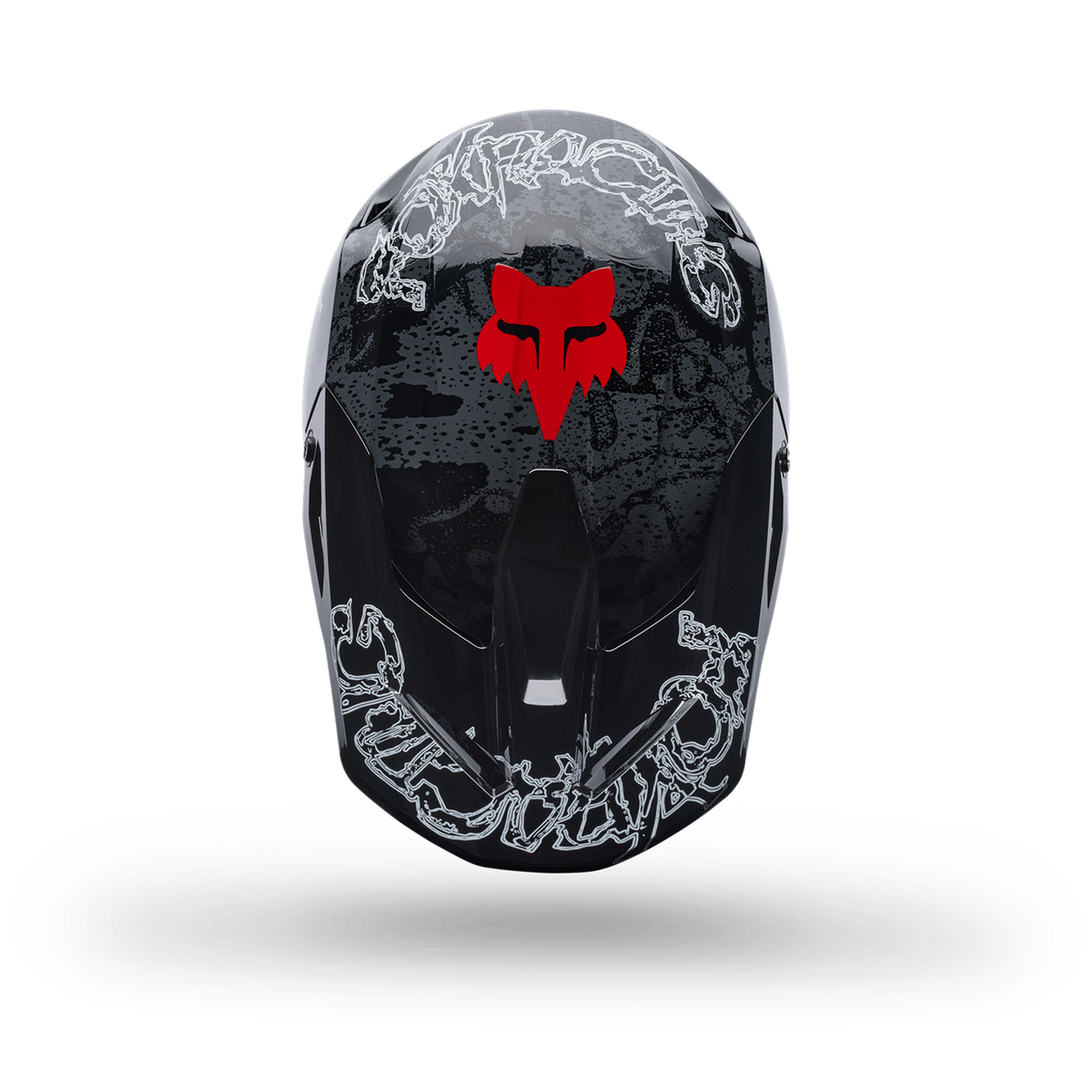 Fox Racing Yth V1 Abyss Helmet in SCHWARZ