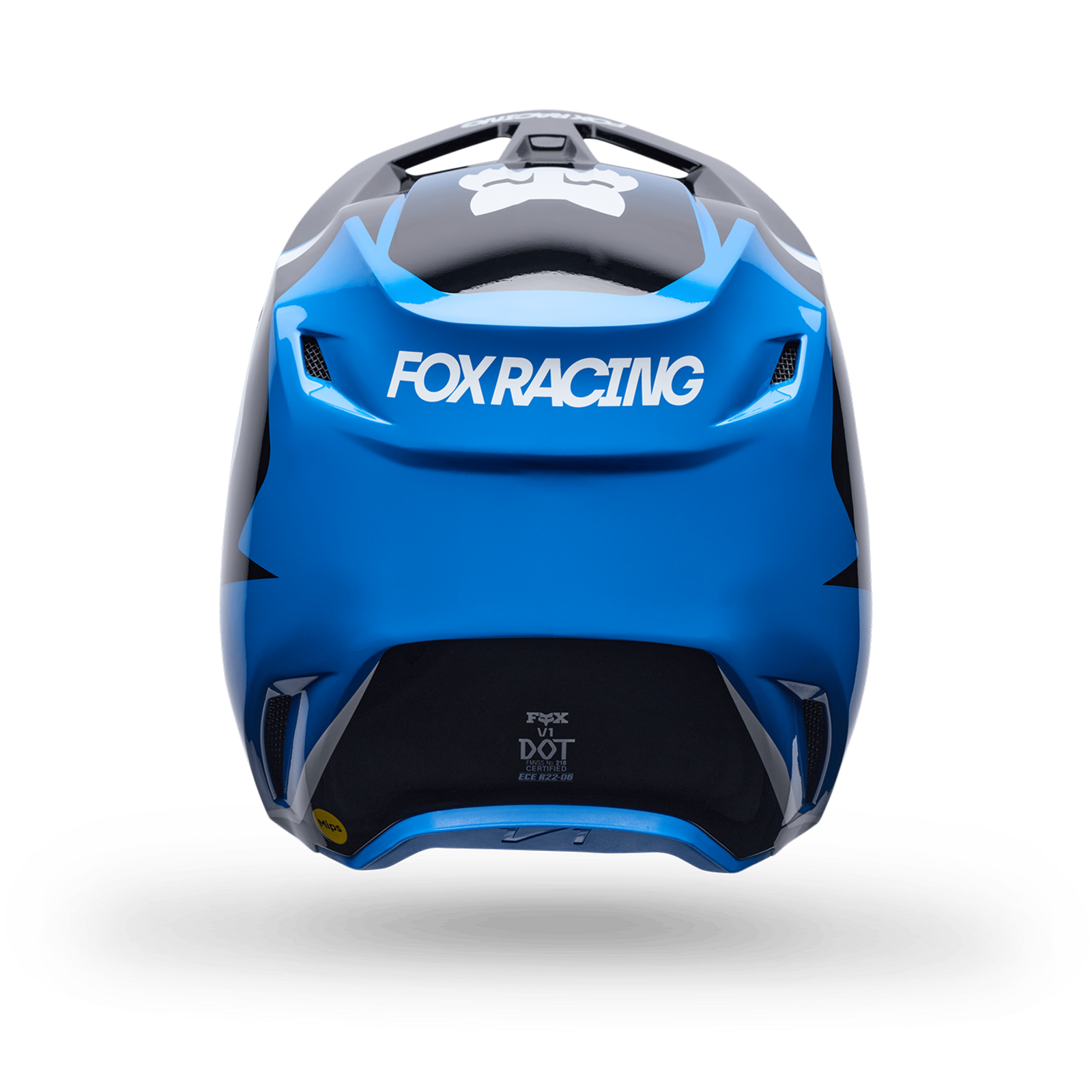 Fox Racing Yth V1 Frame Helmet in BLAU