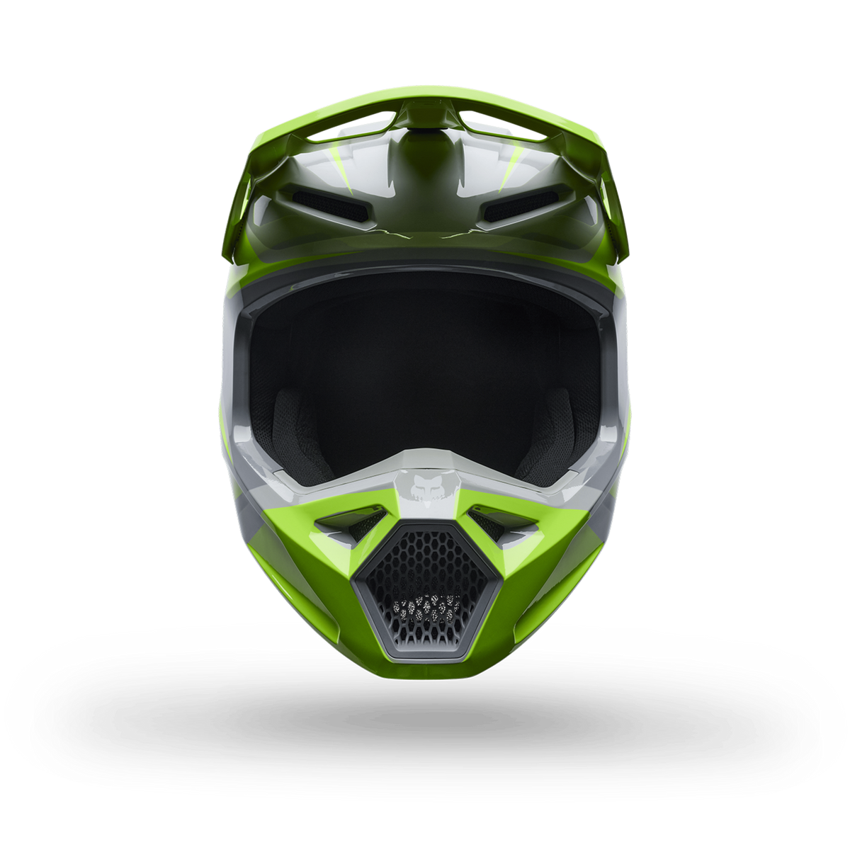 Fox Racing Yth V1 Frame Helmet in GRAU