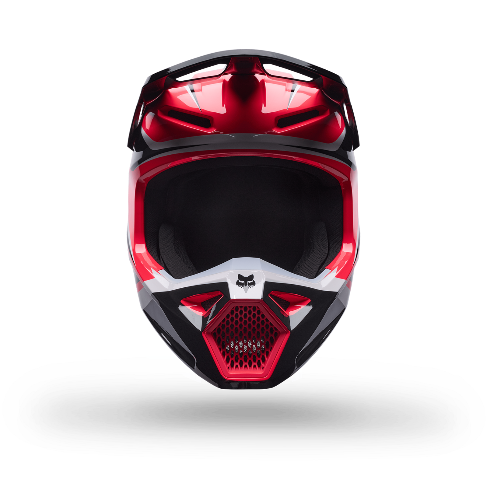 Fox Racing Yth V1 Frame Helmet in ROT
