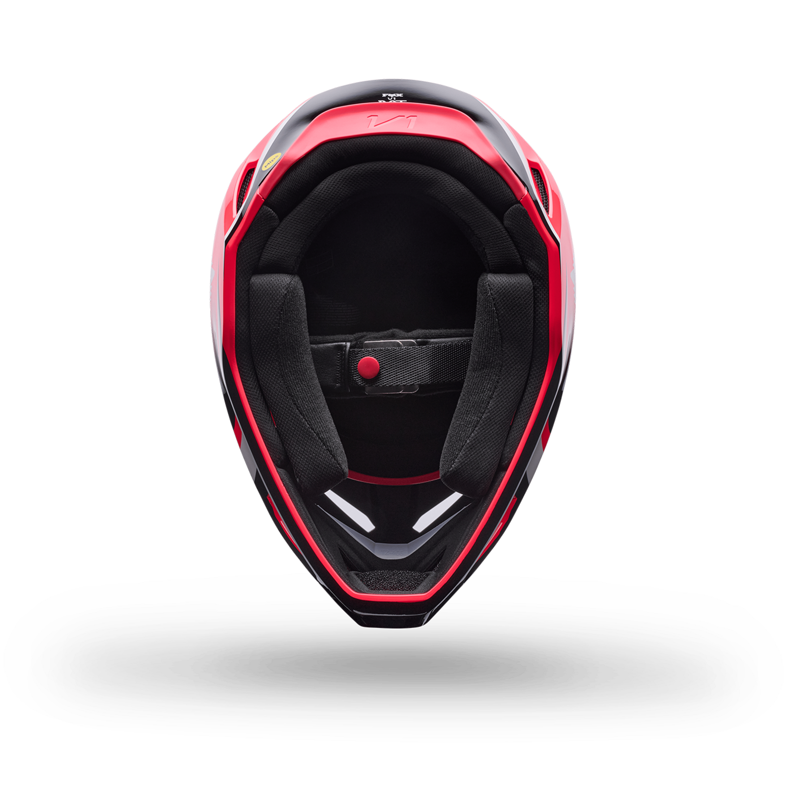 Fox Racing Yth V1 Frame Helmet in ROT