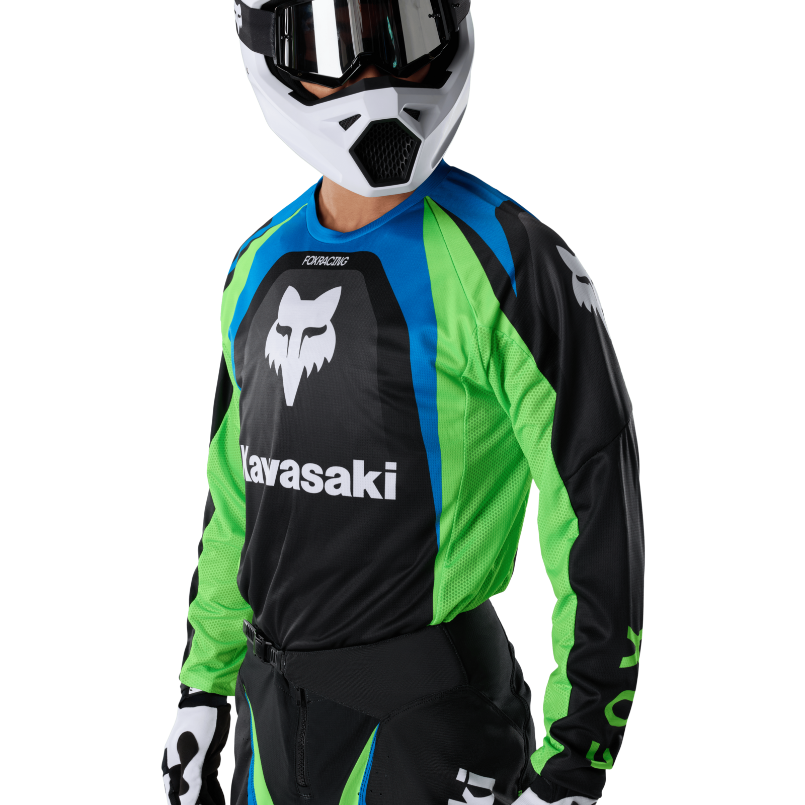 Fox Racing 180 Kawasaki Jersey in SCHWARZ