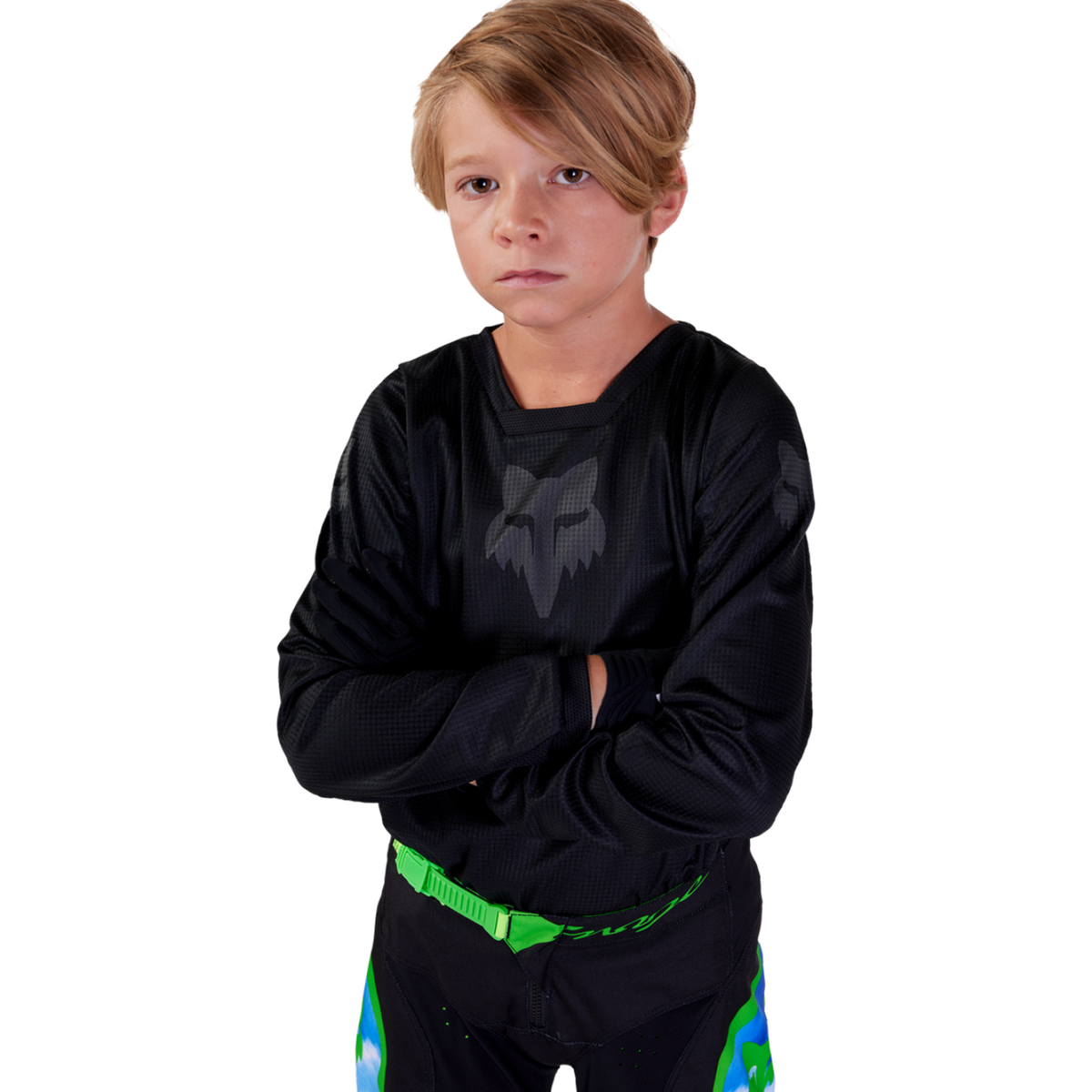 Fox Racing Yth Blackout Motocrosstrikot in SCHWARZ