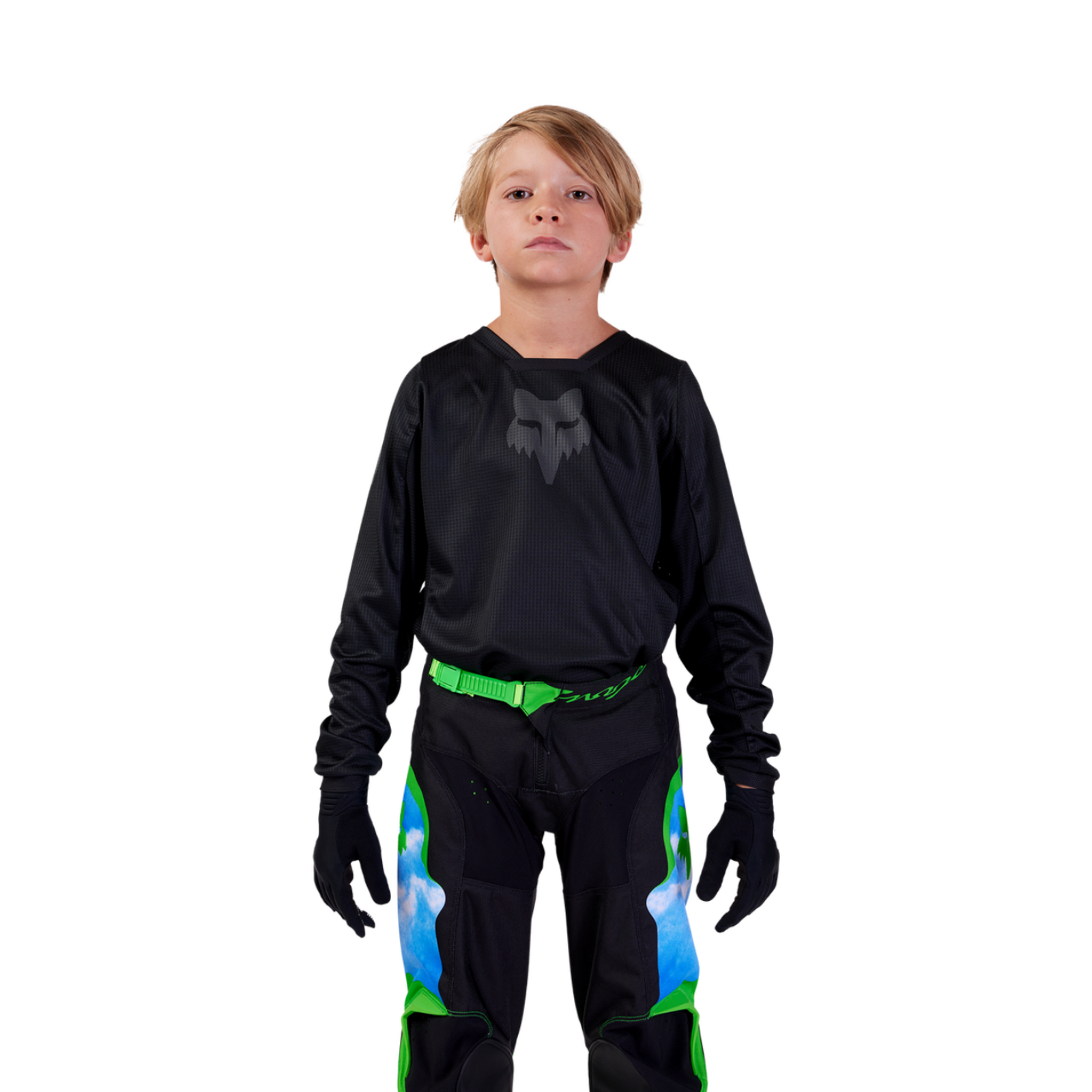 Fox Racing Yth Blackout Motocrosstrikot in SCHWARZ