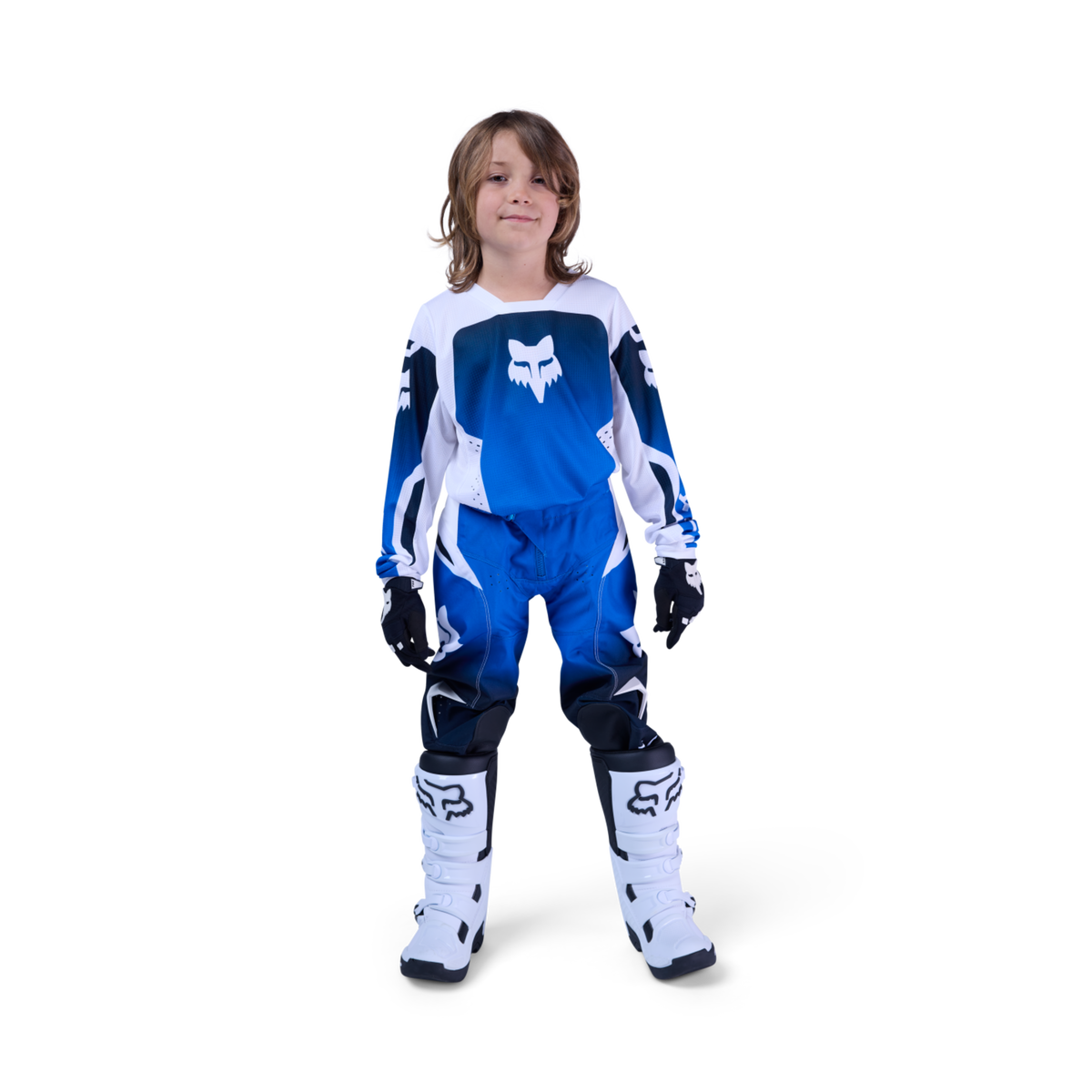 Fox Racing Yth 180 Shield Motocrosstrikot in BLAU