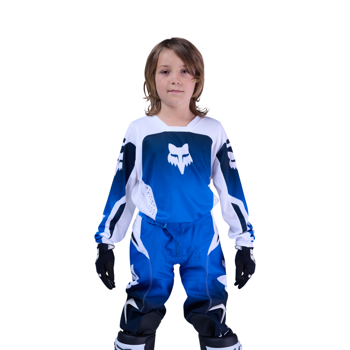 Fox Racing Yth 180 Shield Motocrosstrikot in BLAU