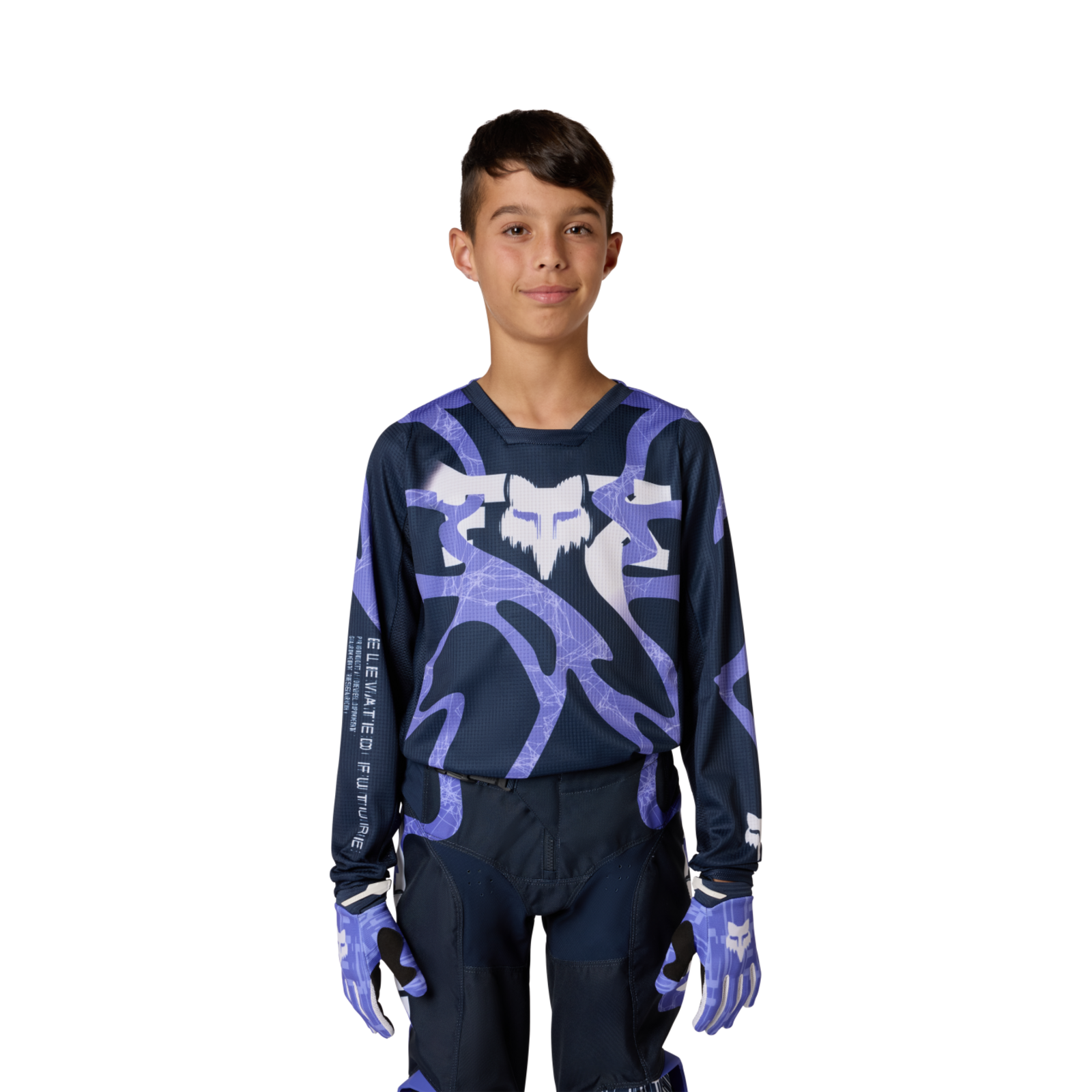 Fox Racing Yth 180 Diffuse SE Motocrosstrikots in BLAU