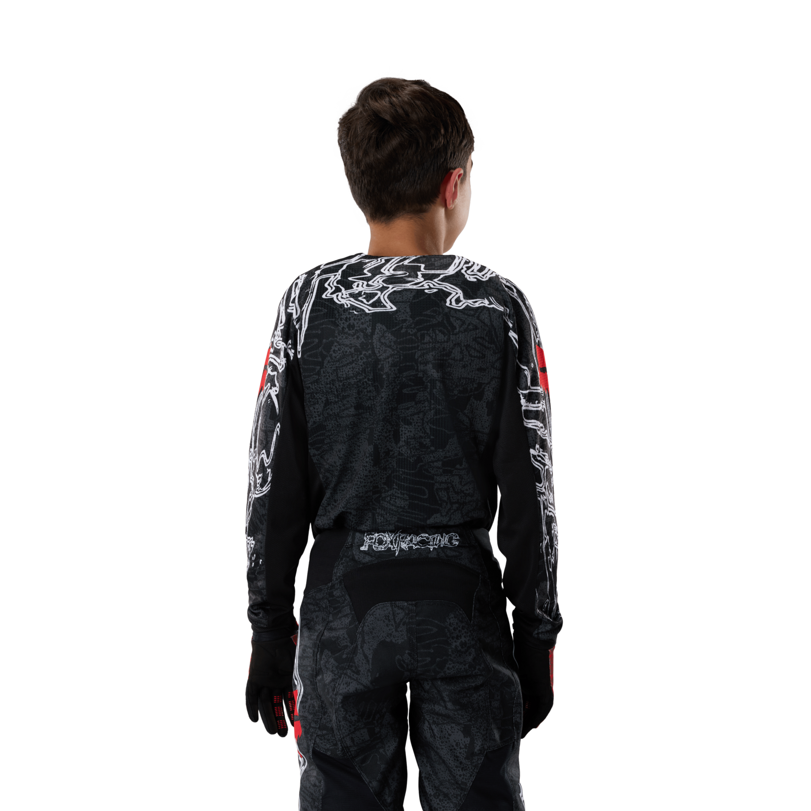 Fox Racing Yth 180 Abyss Jersey in SCHWARZ