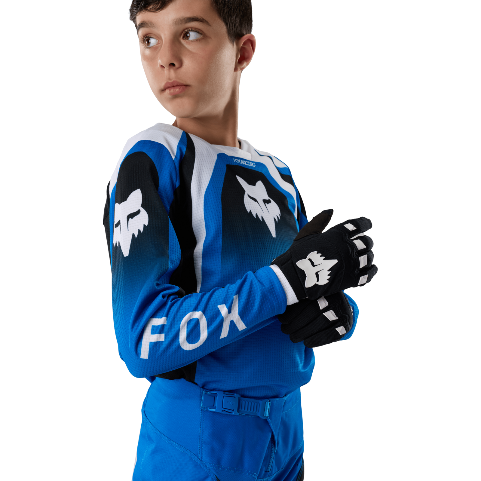 Fox Racing Yth 180 Frame Jersey in BLAU