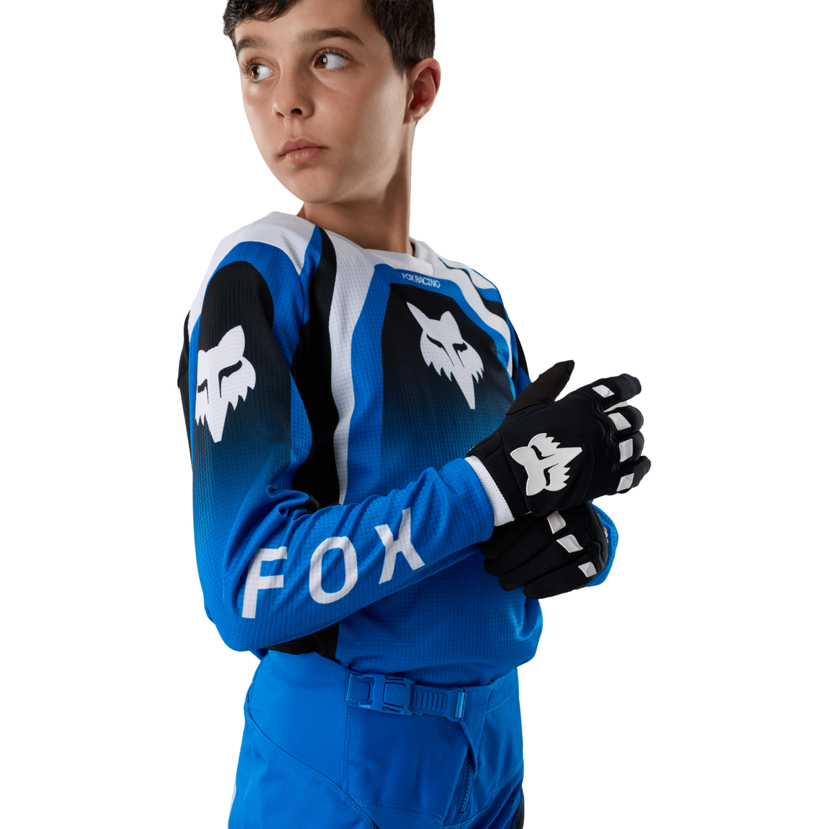 Fox Racing Yth 180 Frame Jersey in BLAU