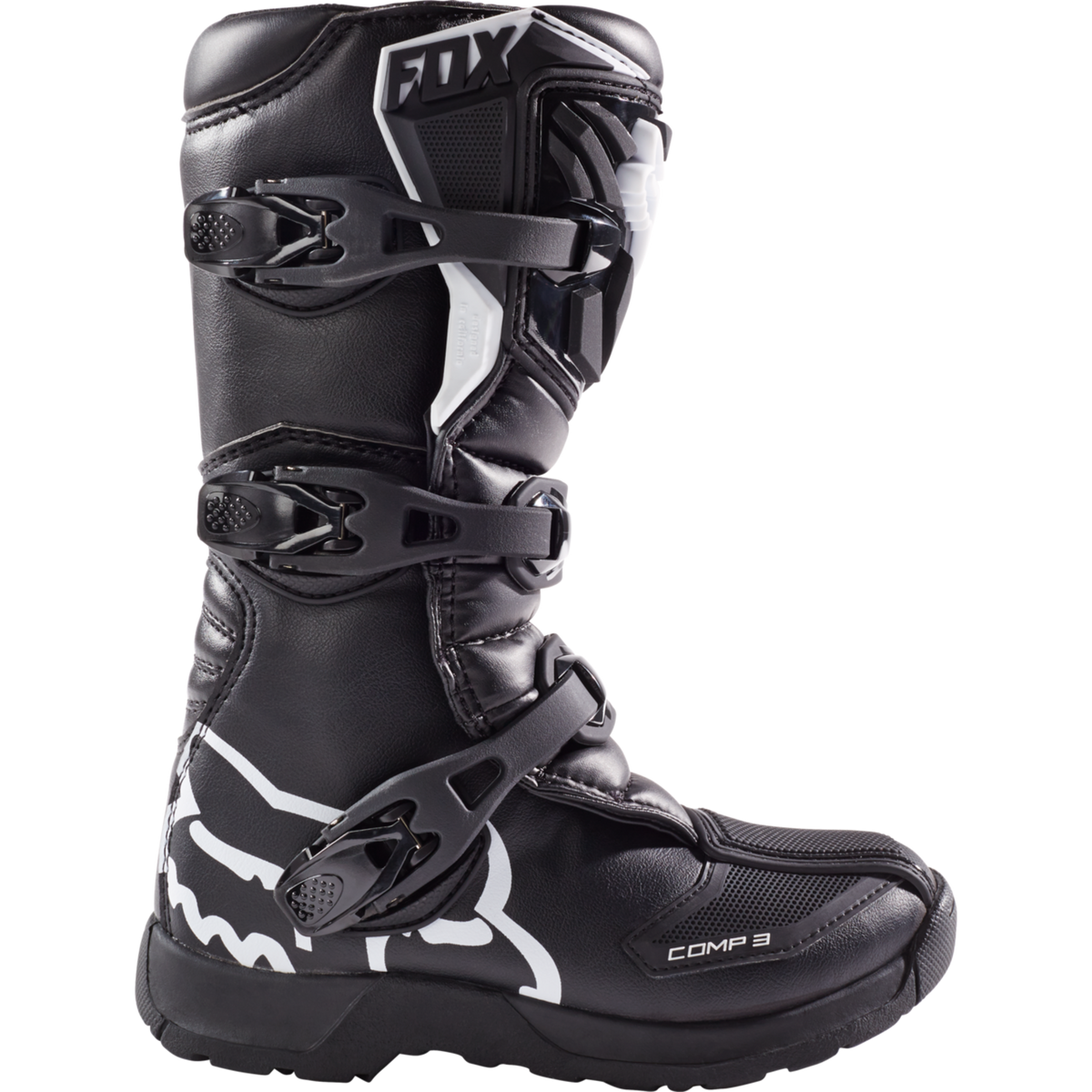 Fox Racing Yth Comp 3Y Motocrossstiefel in SCHWARZ