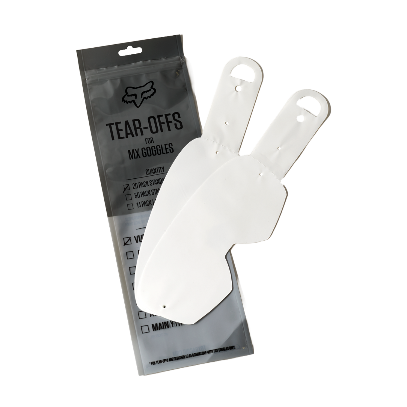 Fox Racing Vue Standard Tear Offs - 20Pk in WEISS