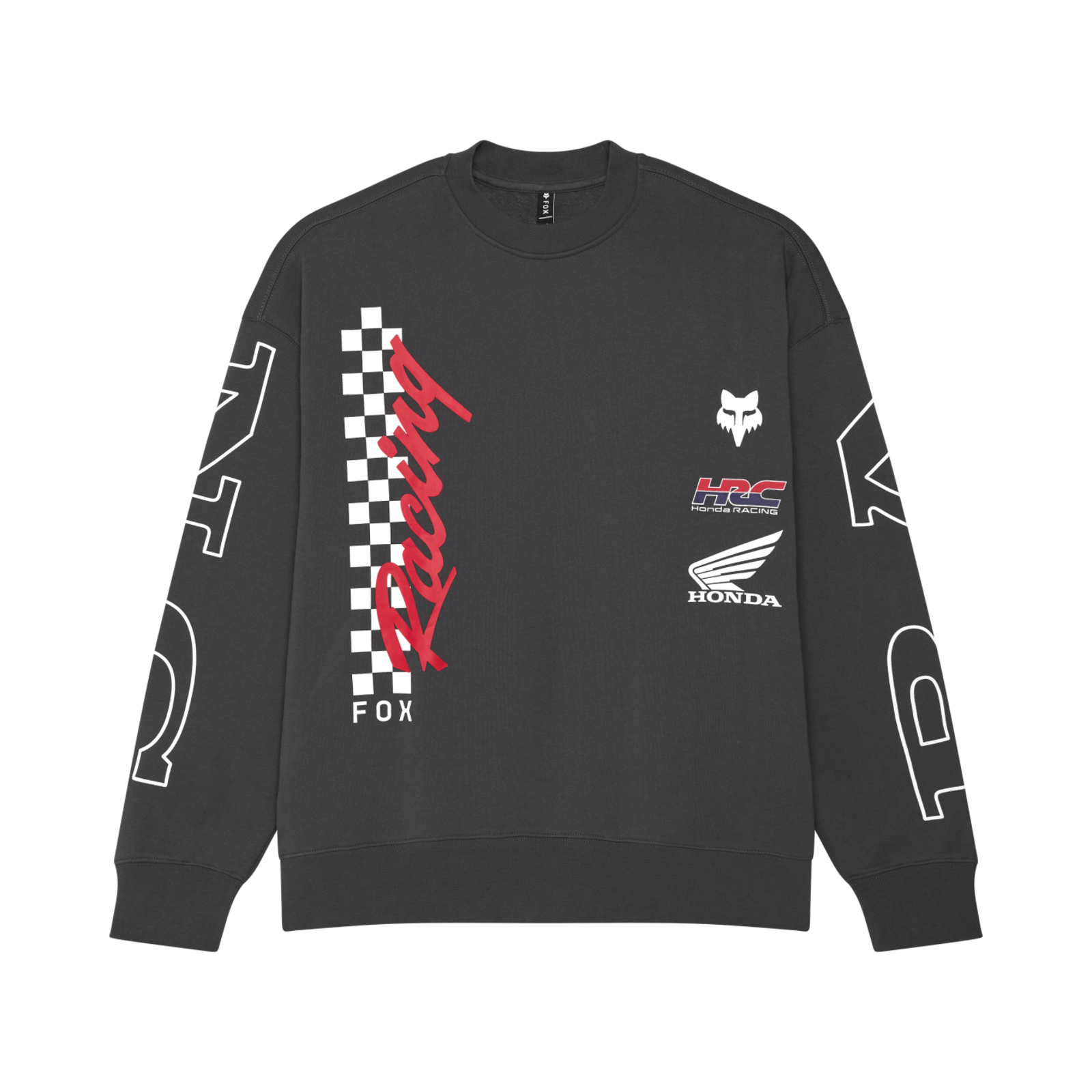 Fox Racing Honda Oversized Fleece Crew in SCHWARZ