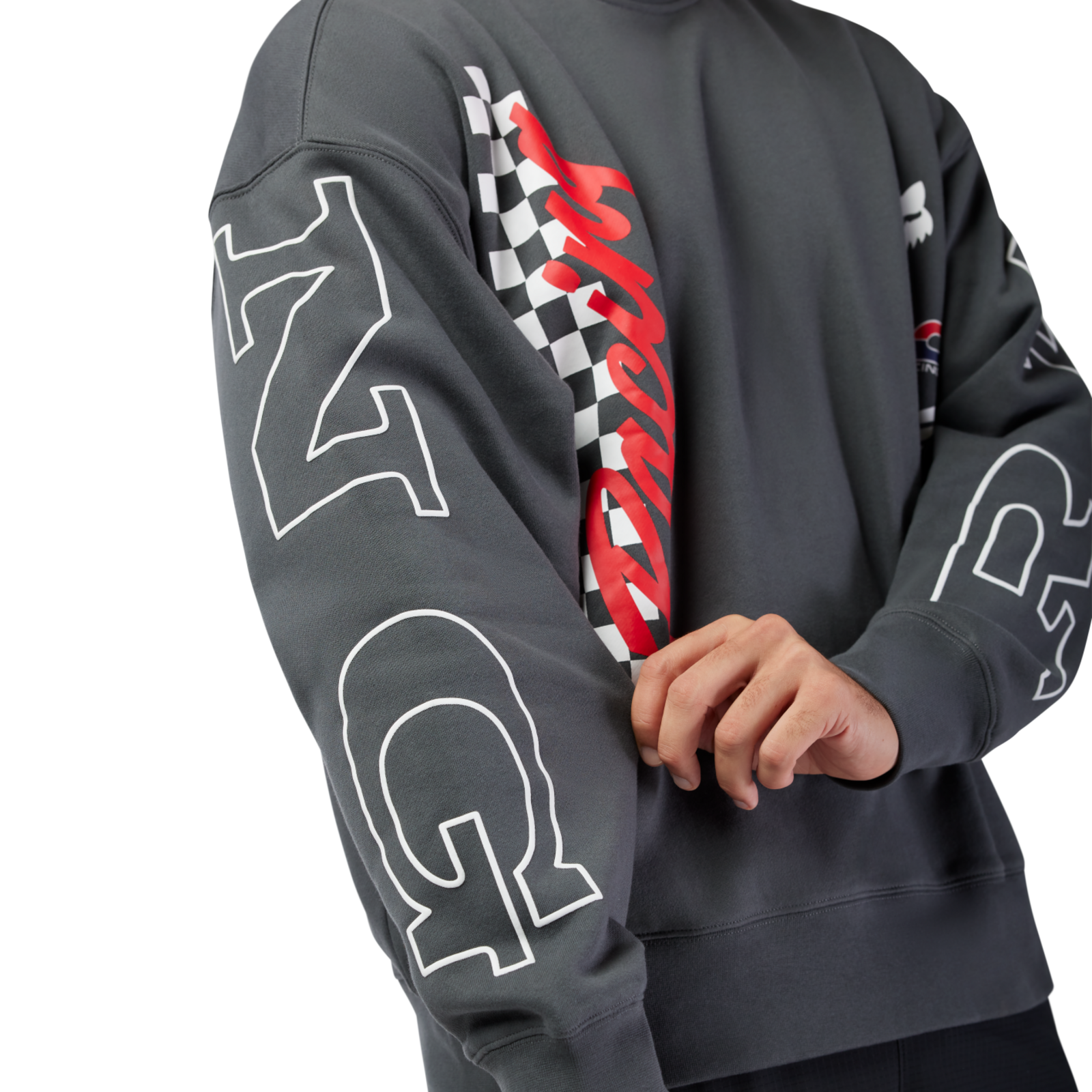 Fox Racing Honda Oversized Fleece Crew in SCHWARZ