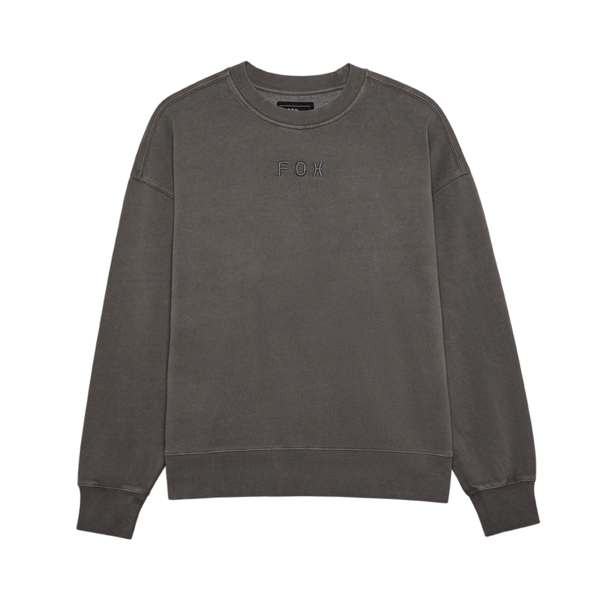 Fox Racing Wordmark Oversized Fleece Crew in GRAU