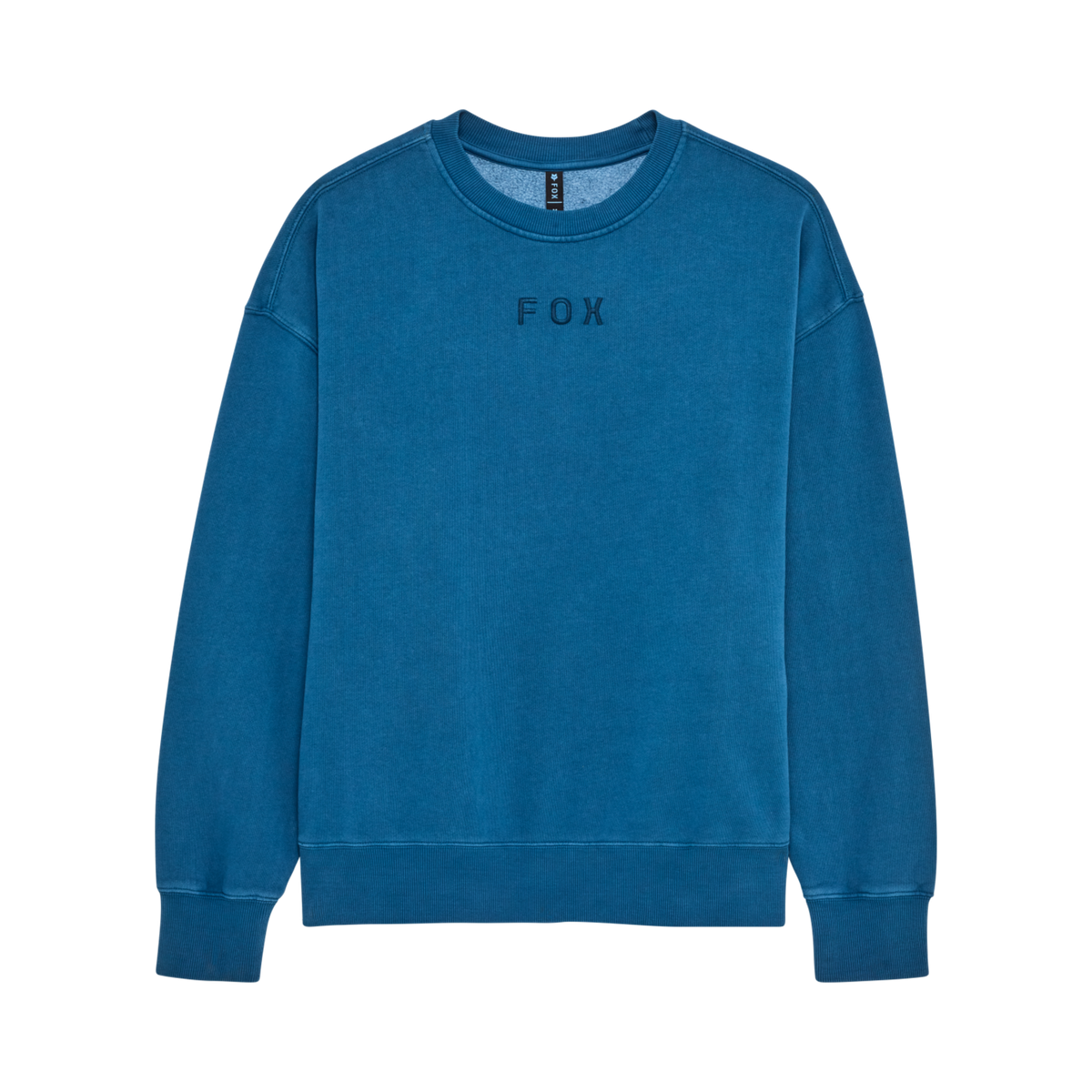 Fox Racing Wordmark Oversized Fleece Crew in BLAU