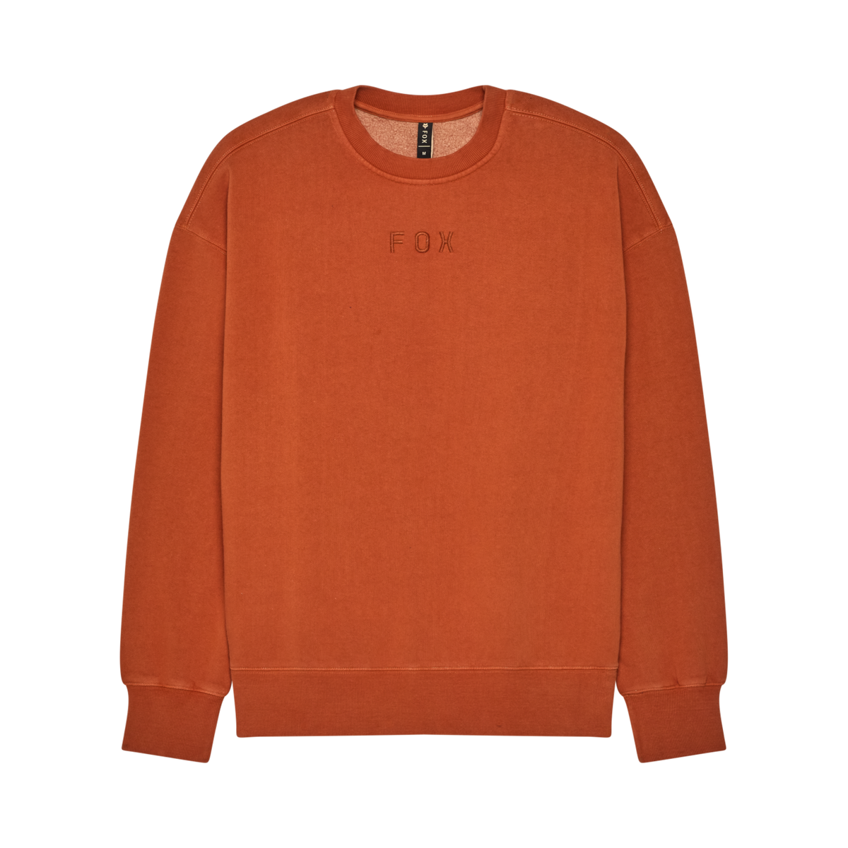 Fox Racing Wordmark Oversized Fleece Crew in ORANGE