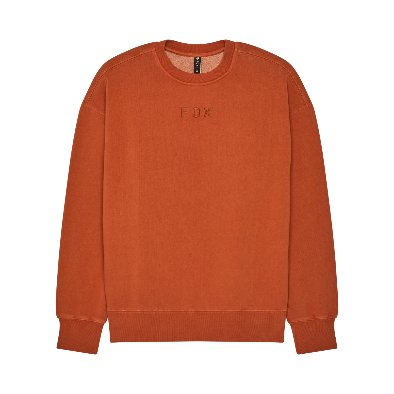 Fox Racing Wordmark Oversized Fleece Crew in ORANGE