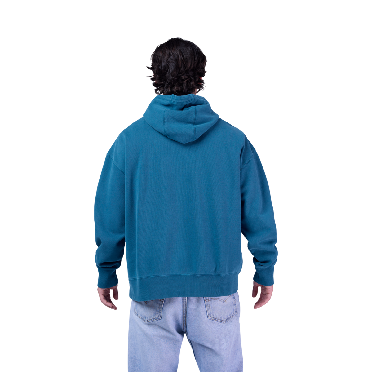 Fox Racing Wordmark Oversized Fleece in BLAU