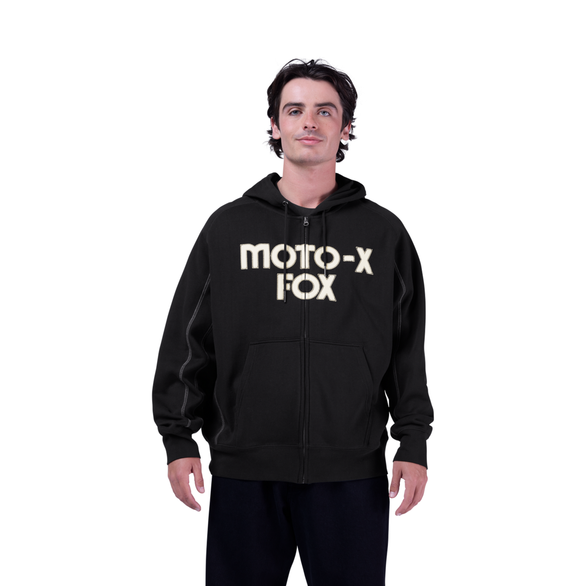 Fox Racing Moto-X Oversized Fleece Zip in SCHWARZ
