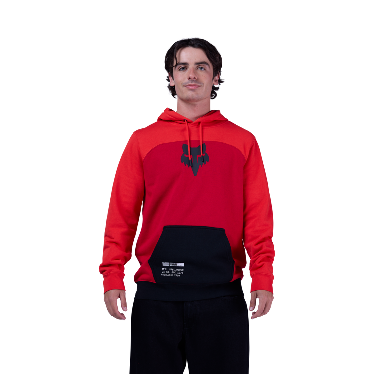 Fox Racing Fracture Paneled Fleece in ROT