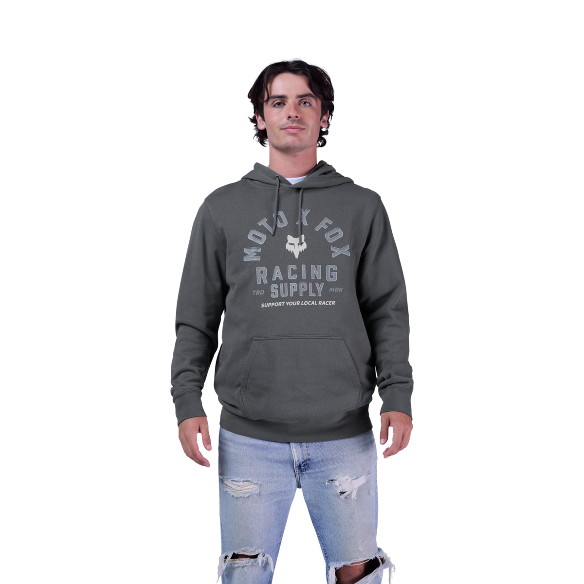 Fox Racing Local Racer Fleece in GRAU