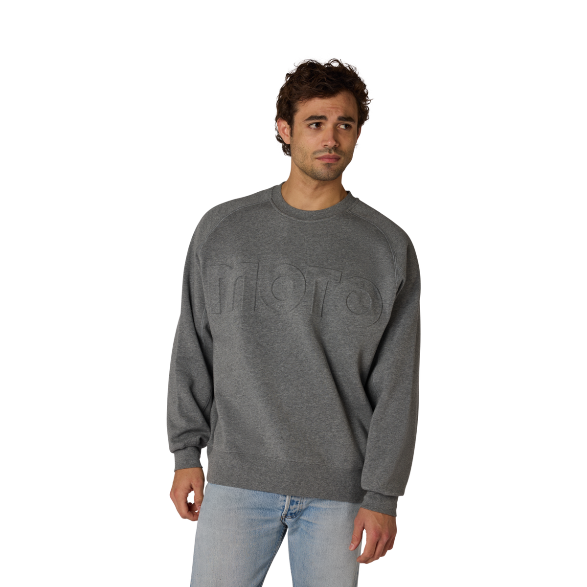 Fox Racing Moto-X Oversized Fleece Crew in GRAU