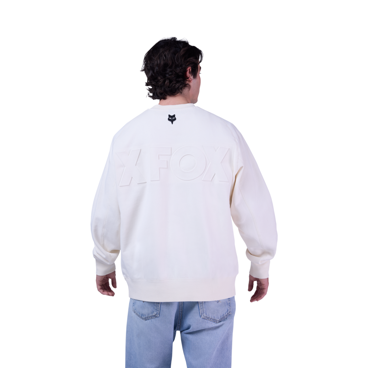 Fox Racing Moto-X Oversized Fleece Crew in BEIGE
