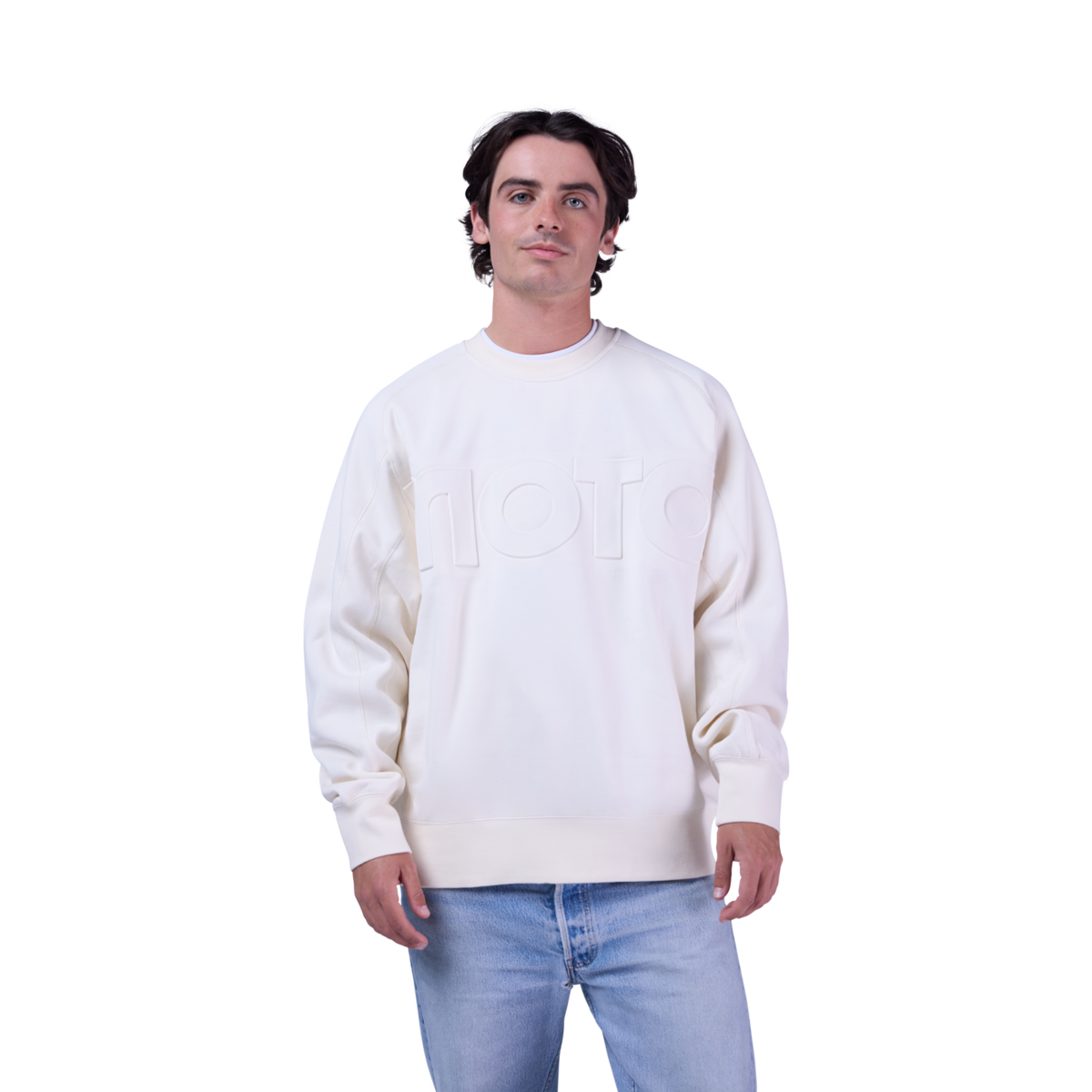 Fox Racing Moto-X Oversized Fleece Crew in BEIGE