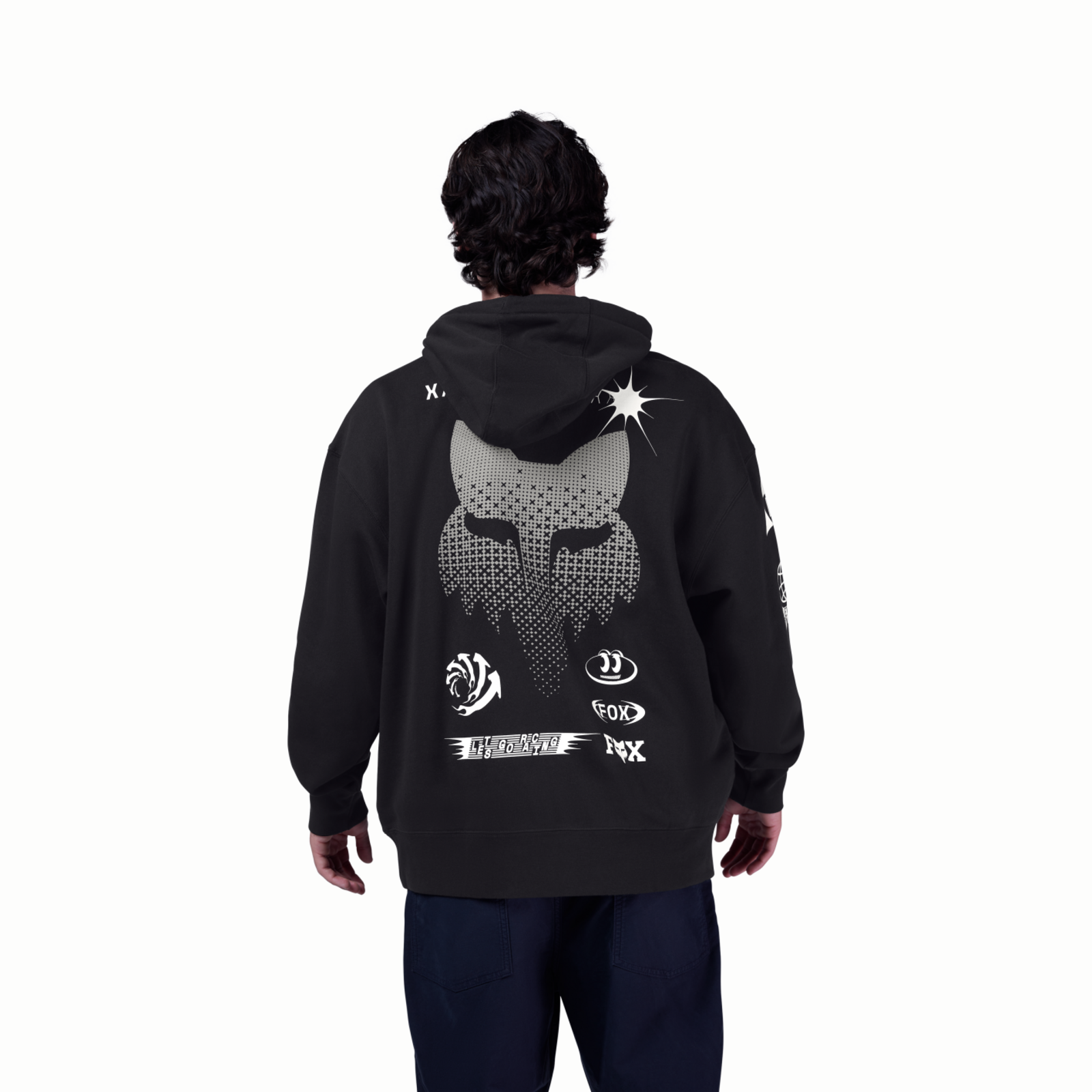 Fox Racing Image Cosmo Oversized Fleece in SCHWARZ