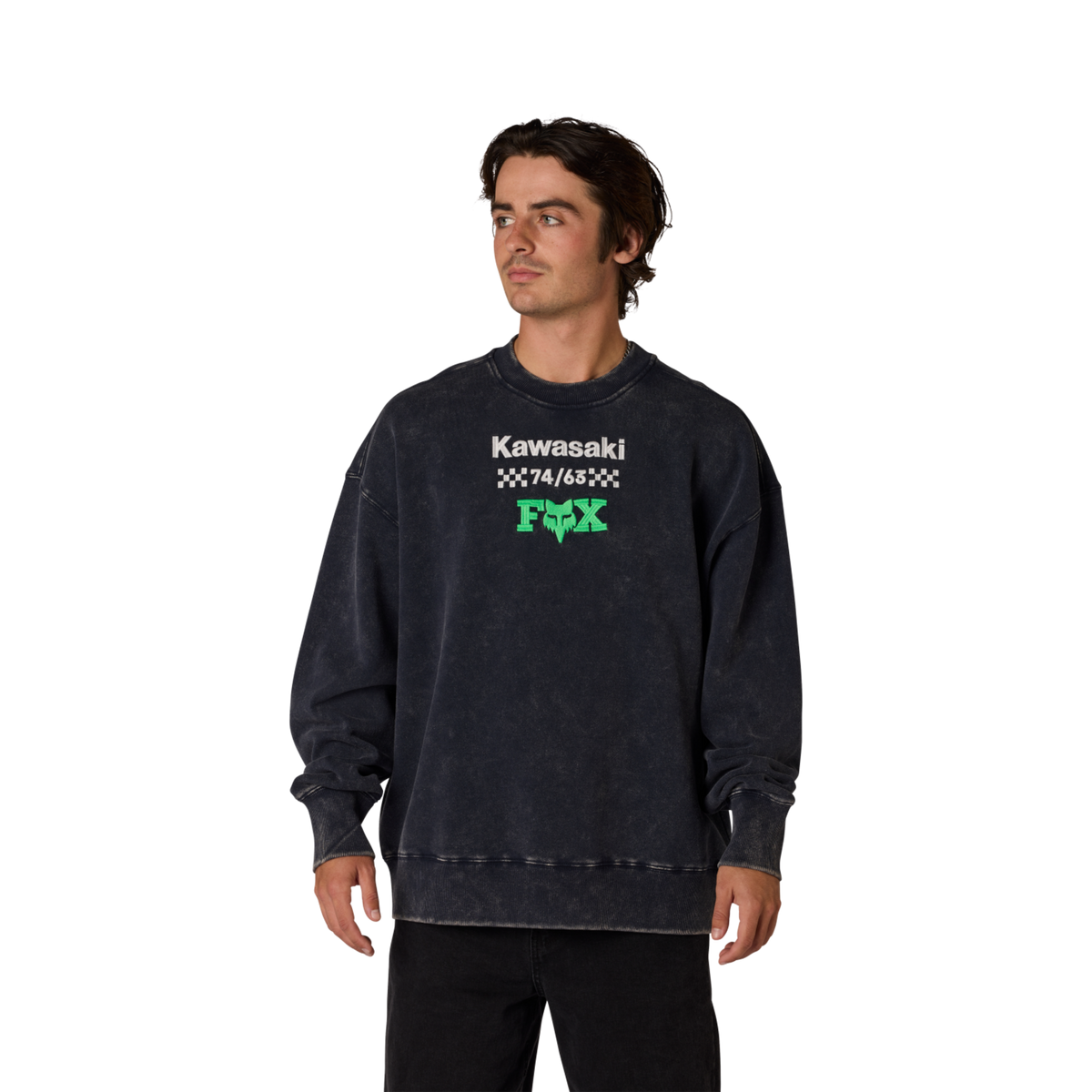 Fox Racing Kawi Flc Crew in SCHWARZ