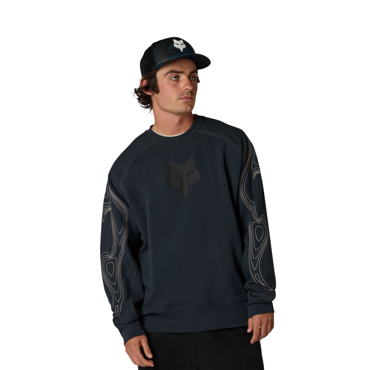 Fox Racing Vision Flc Crew in SCHWARZ