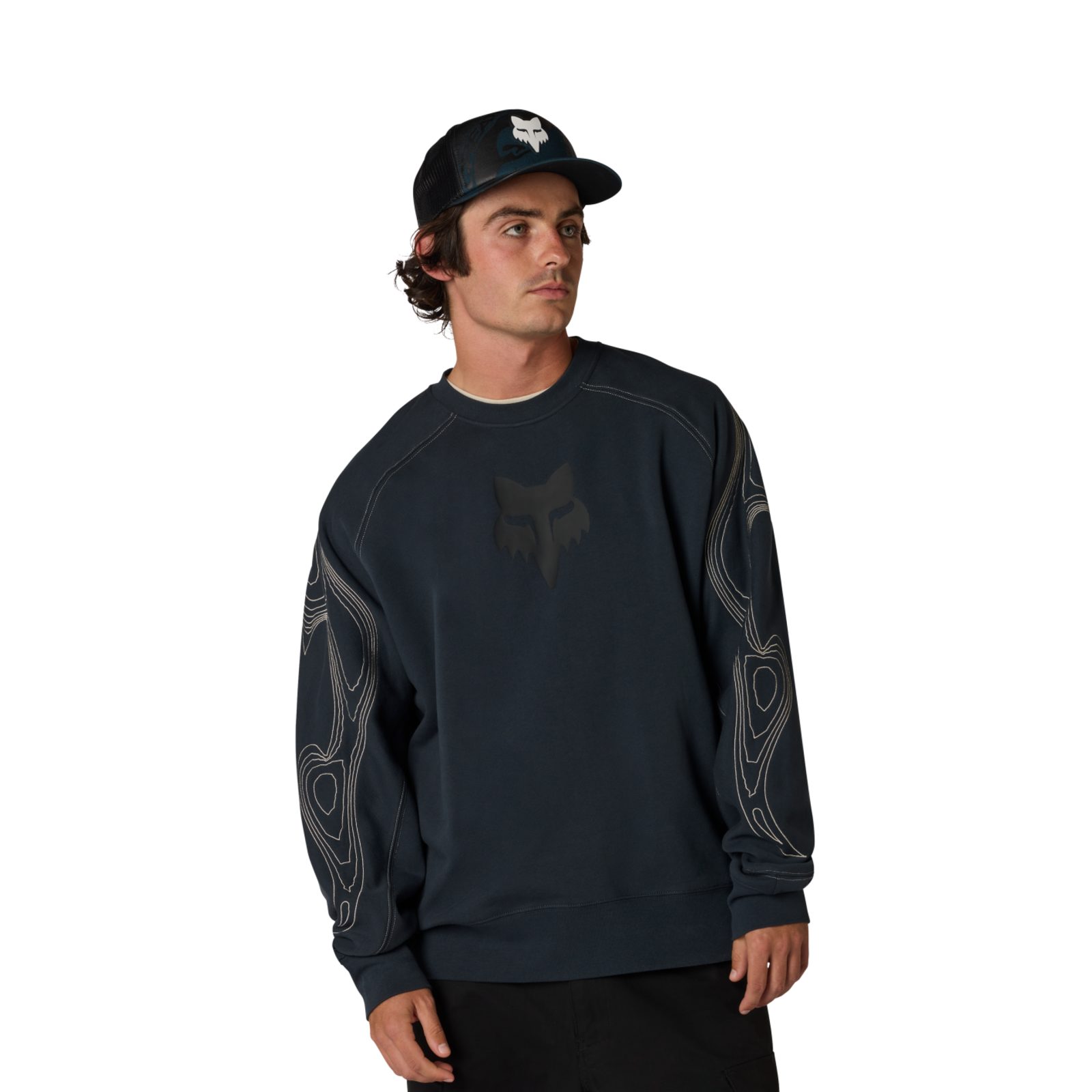Fox Racing Vision Flc Crew in SCHWARZ