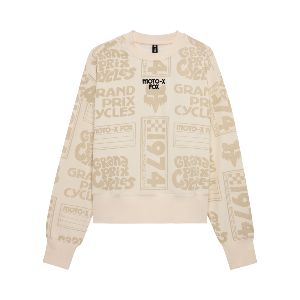 Fox Racing W Circa 74 Oversized Fleece Crew in BEIGE