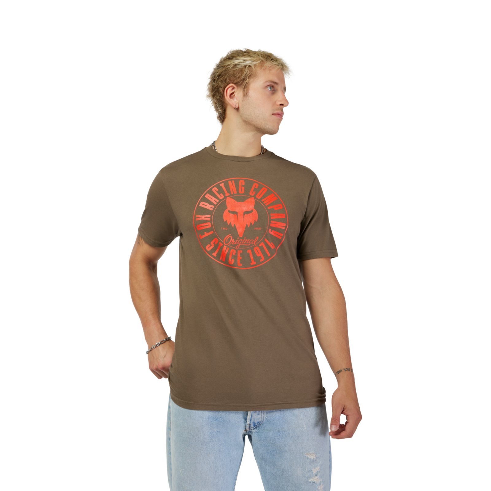 Fox Racing Emblem SS Prem Tee in BRAUN