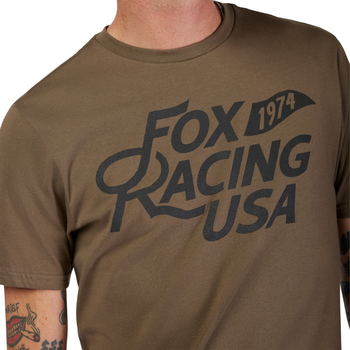 Fox Racing Fox Flag SS Prem Tee in BRAUN