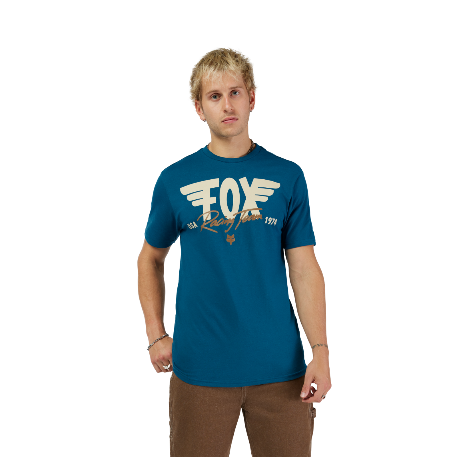 Fox Racing Winged SS Prem Tee in BLAU