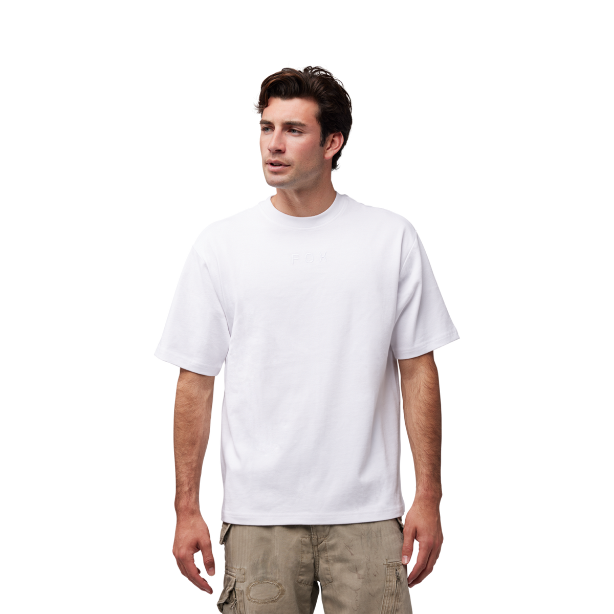 Fox Racing Wordmark Ov SS Tee in WEISS